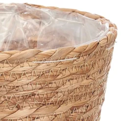Cesta de rafia beige 18cm