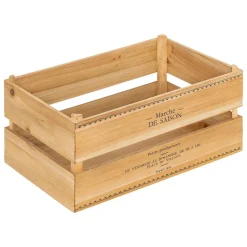 Cesta Lit Beige De Madera 22x35cm