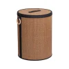Cesta para colada con tapa y asa de madera 48cm