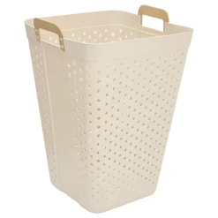 Cesta para ropa sucia CLAY blanca 74L