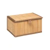 Cesta P/Baño De Bambú C/Tapa Tam.1/3