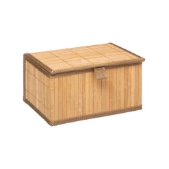 Cesta P/Baño De Bambú C/Tapa Tam.1/3