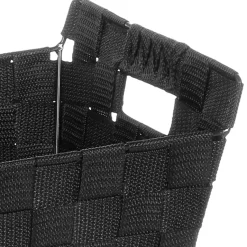 Cesta P/Baño Negra Con Asas 28x20.5x11.5