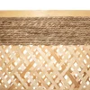 Cesta redonda beige de bambú 24x30cm
