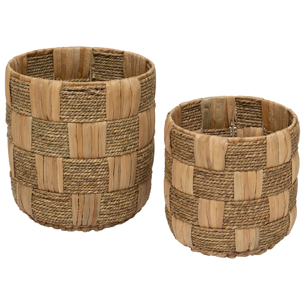 Cesta redonda NADI marrón de yute 30cm