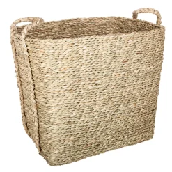Cesta Seagrass Beige 43.5x32x31Cm