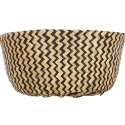 Cesta Seagrass Negra Con Asas 15x37Cm