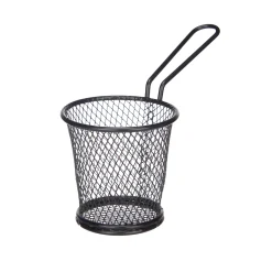 Cesta Servir Metálica Negra 8x16x11.5