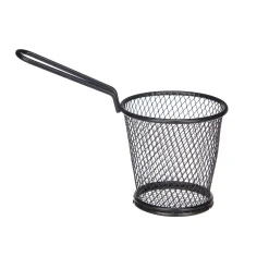 Cesta Servir Metálica Negra 8x16x11.5