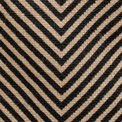 Cesta VALY zig-zag beige y negro de yute 32cm