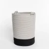 Cesta wc beige de algodón 33X45cm