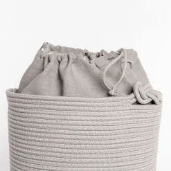 Cesta wc beige de algodón 33X45cm