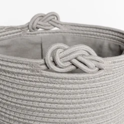 Cesta wc beige de algodón 33X45cm