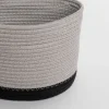 Cesta wc beige de algodón 28x22cm