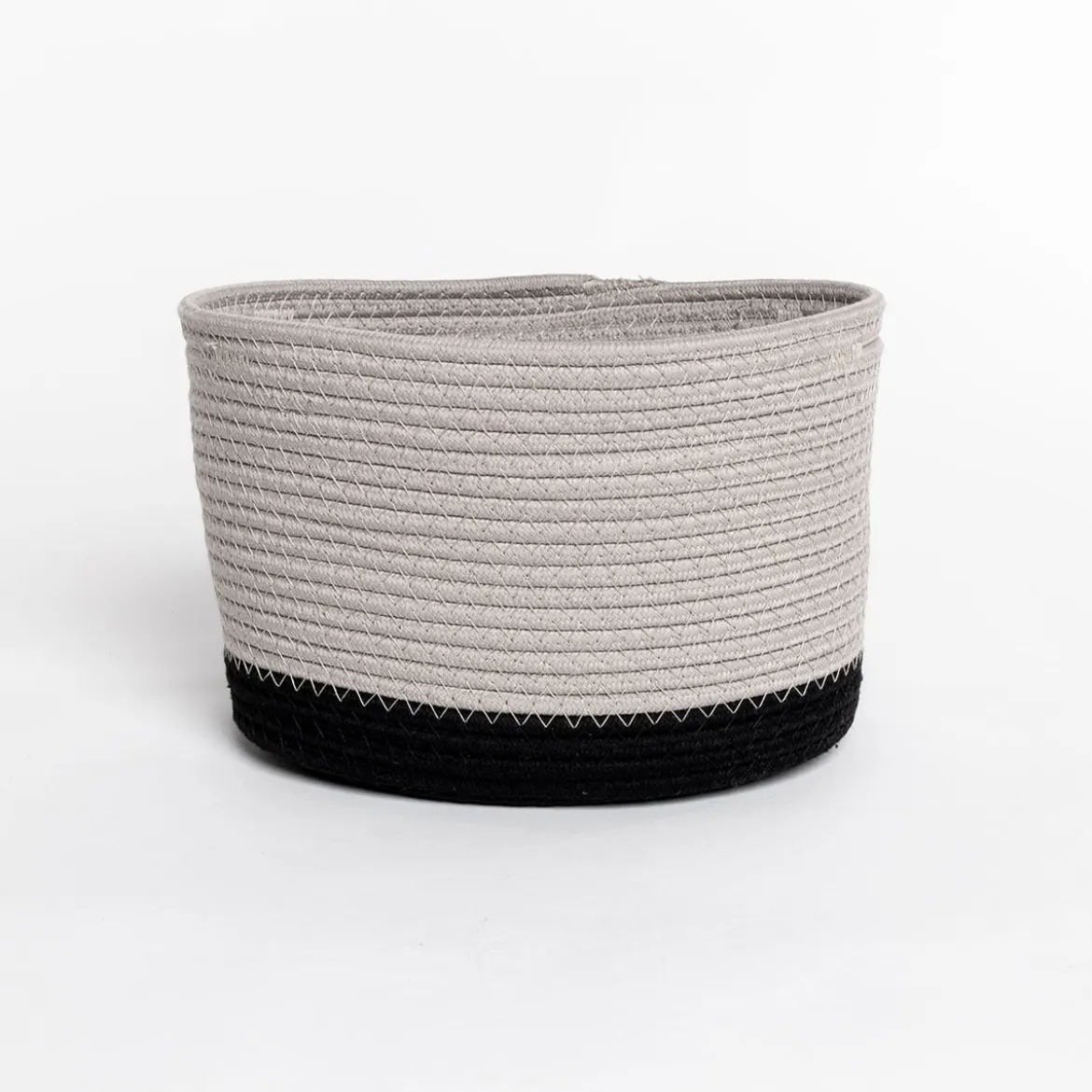 Cesta wc beige de algodón 28x22cm