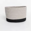 Cesta wc beige de algodón 32x25cm