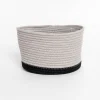 Cesta wc beige de algodón 25x20cm