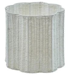 Cesto BLOOMY blanco de cuerda 38cm
