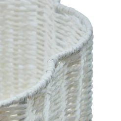 Cesto BLOOMY blanco de cuerda 38cm