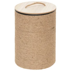Cesto con tapa beige 43x30cm