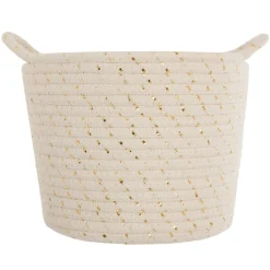 Cesto De Algodón C/Lurex Niños 22x17Cm