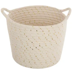Cesto De Algodón C/Lurex Niños 22x17Cm