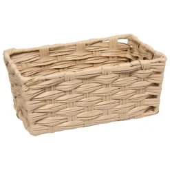 Cesto de almacenaje beige 10x22.5x16cm