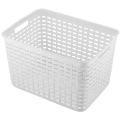 Cesto de almacenaje blanco