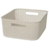 Cesto De Almacenaje De Crochet Beige 11L
