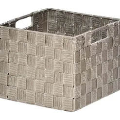 Cesto de baño gris pardo 22x22cm
