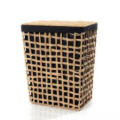 Cesto de baño negra y beige 56cm