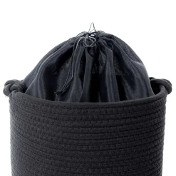 Cesto de baño negro y natural 45cm