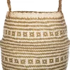 Cesto Decorativo Con Asas Beige 35x30Cm