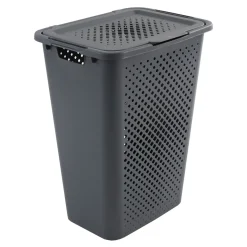 Cesto De Ropa Con Tapa Gris 50L