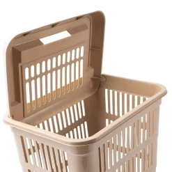 Cesto De Ropa Land Marrón Claro Con Tapa