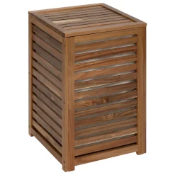 Cesto de ropa wc de madera acacia 65l