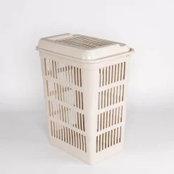 Cesto para colada con tapa crema 40L