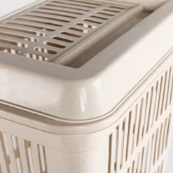 Cesto para colada con tapa crema 40L