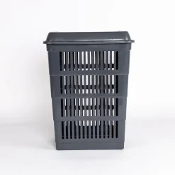 Cesto para colada con tapa gris 40L