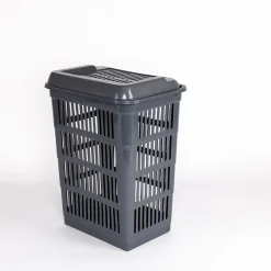 Cesto para colada con tapa gris 40L