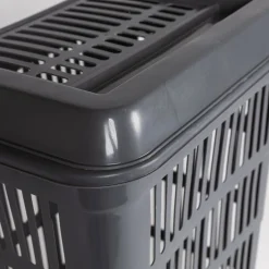 Cesto para colada con tapa gris 40L