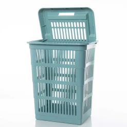 Cesto para colada wc azul SAND con tapa