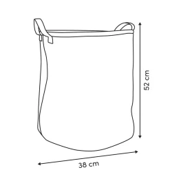Cesto para ropa BOUCLE blanco 56L