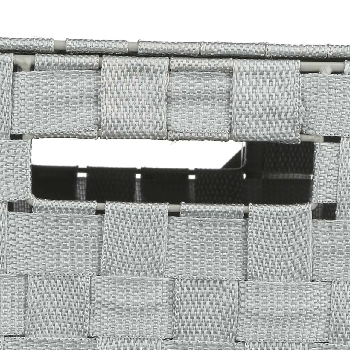 Cesto P/Ropa Sucia Poliéster/Metal Gris