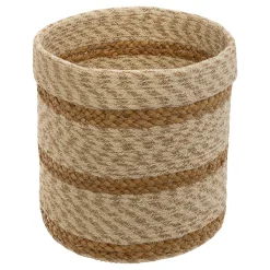 Cesto Redondo Beige 26x25.5Cm