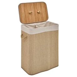 Cesto ropa wc STEMPY marrón 100L