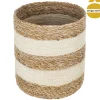 Cesto Seagrass Blanco Natural 21x21