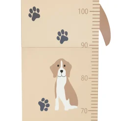 Cinta métrica perro beige de mdf
