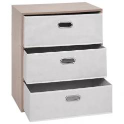 Cómoda con 3 cajones beige 60cm