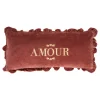 Cojín amour MONA rojo de terciopelo 35x75cm